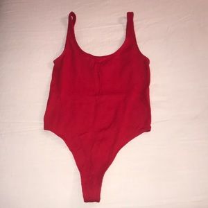 pacsun red rubbed bodysuit